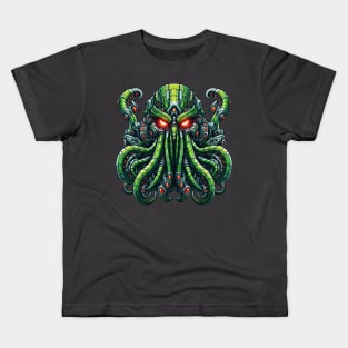 Biomech Cthulhu Overlord S01 D48 Kids T-Shirt